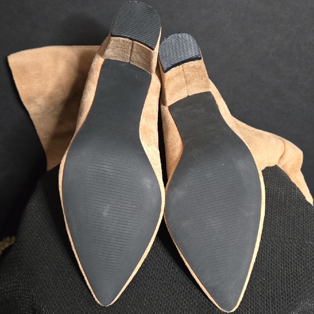 Tan Suede Women's Boots - Picture 8 of 8